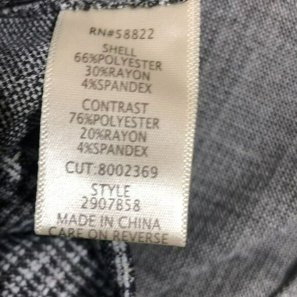 Max Studio XS Sheath Dress Gray Plaid Short Sleeve - Picture 4 of 8